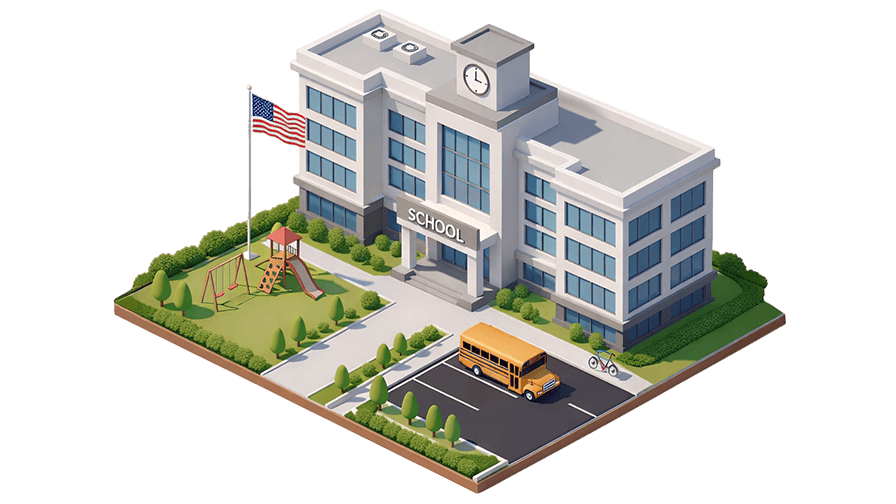 Rendering of an education location