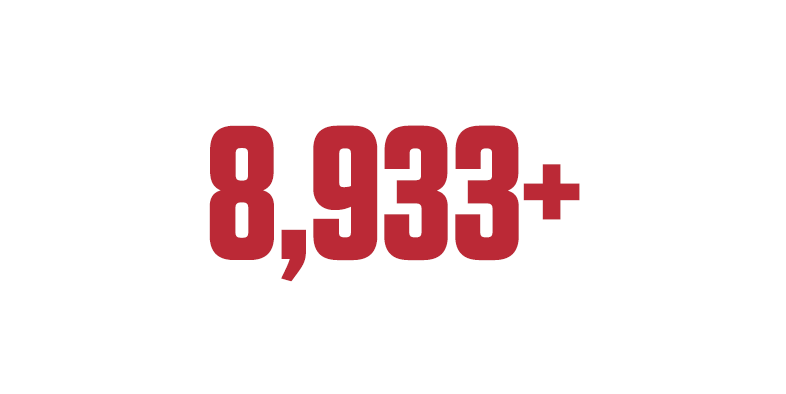 8,933+ volunteers