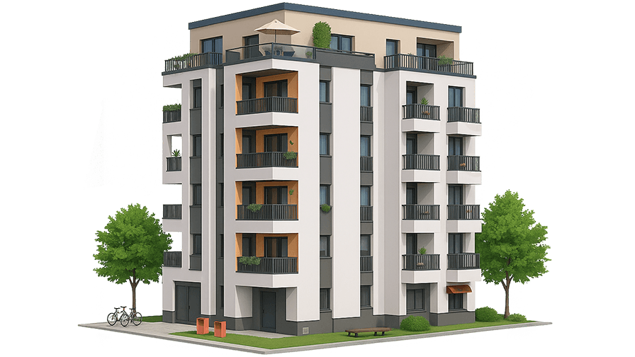 Rendering of a Multifamily location