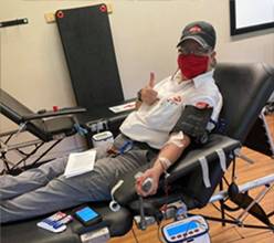 Orkin Pro donating blood image