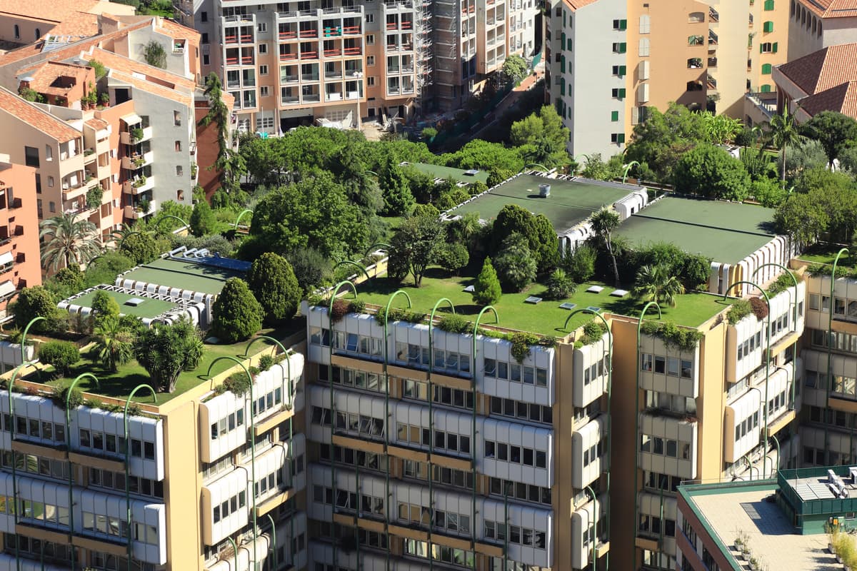 Apartment Building with Green Space