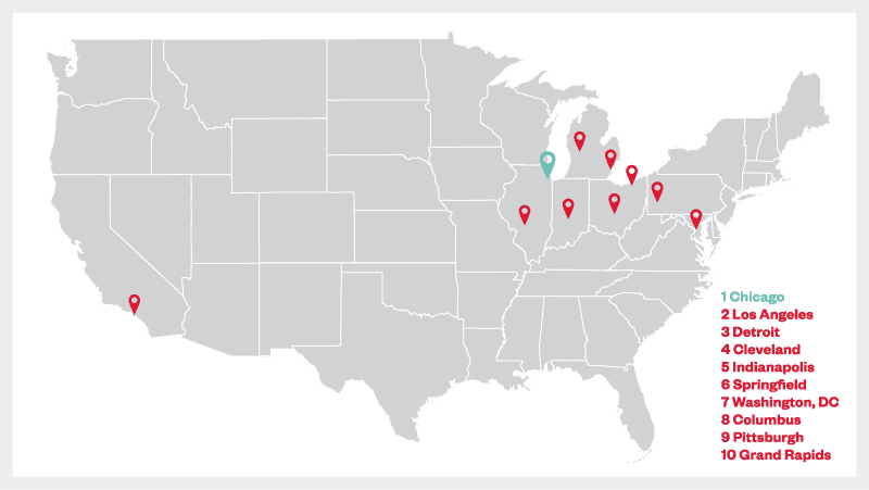 2026 Bed Bug Cities Map