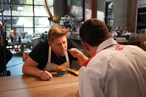 Chef Richard Blais Tasting Scorpion Fried Rice