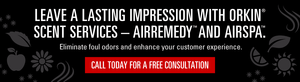 Leave a lasting impression with Orkin scent services - AirRemedy and AirSpa. Eliminate foul odors and enhance your customer experience. Call today for a free consultation.