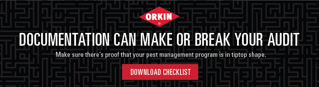 Documentation can make or break your audit. Make sure there's proof that your pest management program is in tiptop shape. Download checklist.