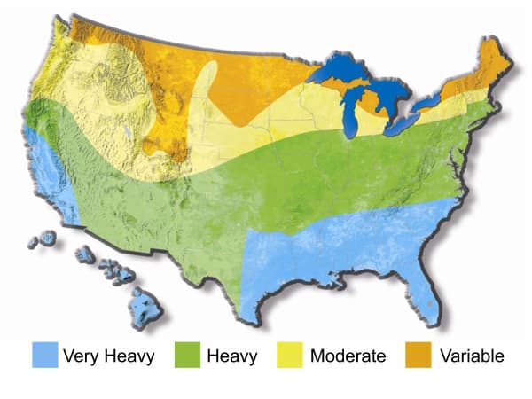 Termite Infestation Probability Zones Map (TIP) | Orkin